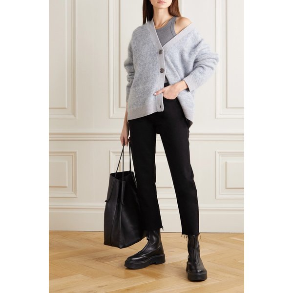 70년대 하이 라이즈 스토브 파이프 스트레이트 레그 진 블랙 26191867425260675