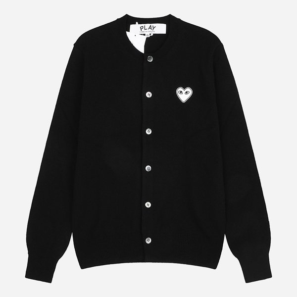 [시흥점] 6S AX N061 051 1 화이트 하트 니트 가디건 블랙