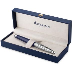 독일 워터맨 만년필 1819298 Waterman Carene Fountain Pen Metal and Blue Paint Chiselled Cap