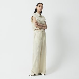 JAJU 여 크링클 이지 와이드 팬츠(BEIGE / NAVY / CHARCOAL / BLACK)