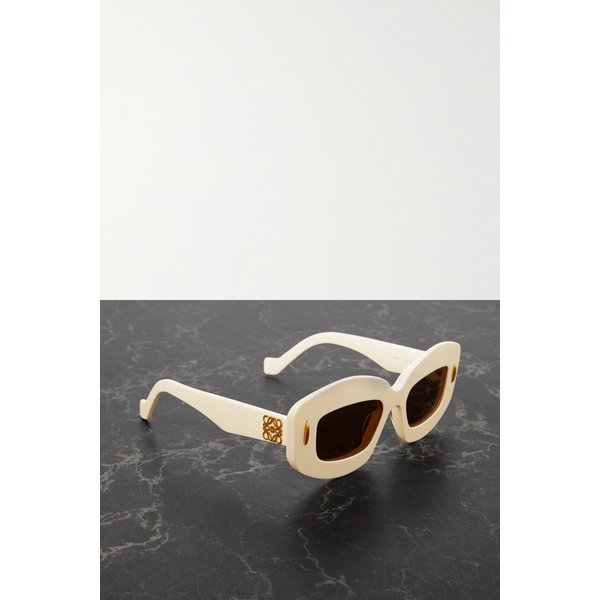 스크린 스퀘어 프레임 아세테이트 선글라스 아이보리 1647597321576375
