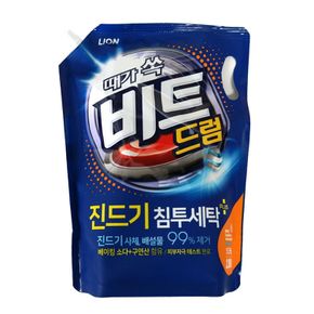 때가쏙비트 드럼 침투세탁 리필 2L X 6개 라이온 세제