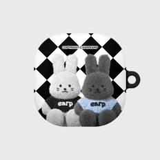 CHECKER BOARD FLUFFY POPO-BLACK(버즈-하드)