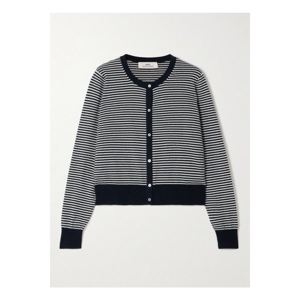 아치4 베아 스트라이프  캐시미어 가디건 블루 1647597357819673