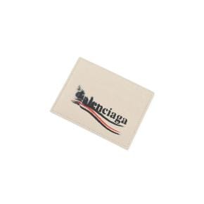 BALENCIAGA 남성 political stencil cash card holder with Neutro