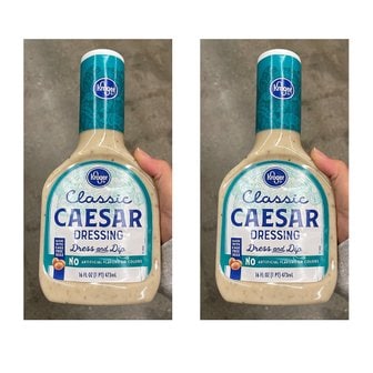  [해외직구]크로거 클래식 시저 샐러드 드레싱 소스 473ml 2팩 Kroger Classic Caesar Salad Dressing 16oz