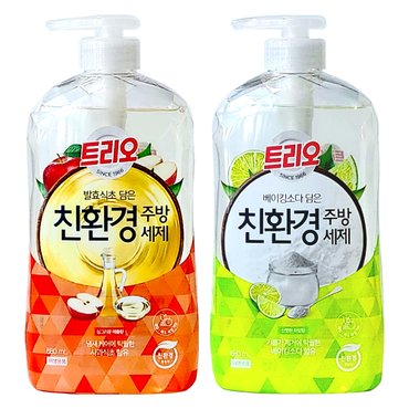  트리오 친환경주방세제 용기 680ml X 2종(발효식초+베이킹소다)