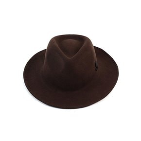 V Wire Brown Wool Fedora 울페도라