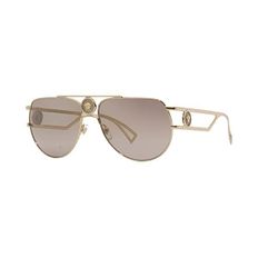 독일 베르사체 선글라스 Versace VE2225 Pilot Medusa 10027I Mens Sunglasses Golden 브라운/Go