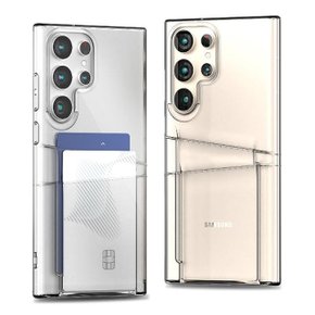 카드2장 갤럭시S24 울트라 플러스 카메라보호 충격완화 투명 수납 범퍼 케이스 S921 S926 S928