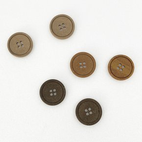 [국산] 톱밥 단추 15mm, 21mm