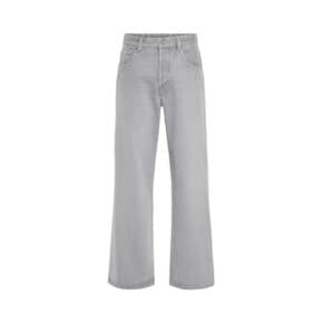 The Wide De-Nimes Denim Pants (Grey/Off white)