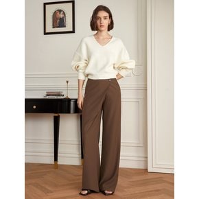 YY_Irregular high waist wide pants