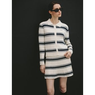 에이틴오비어 [Basic] Twist Cardigan Set (Ivory)