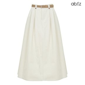 핀턱 디테일 벨티드 A라인 스커트 (AFZ5MS33A)