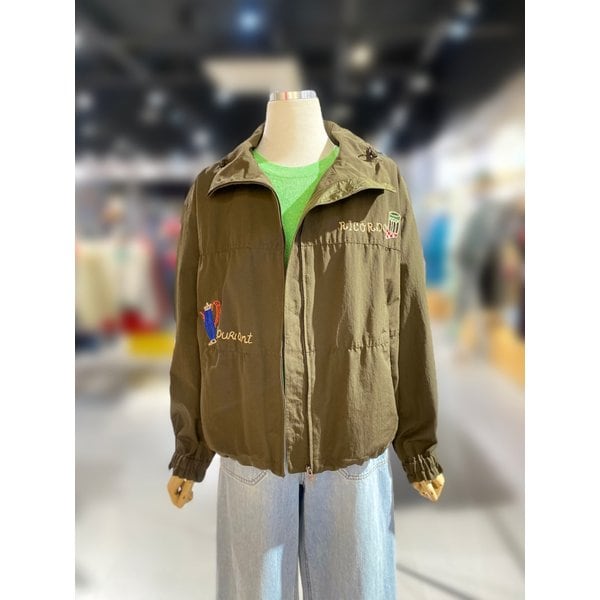 [여주점] 자수 하이넥 집업 점퍼 (BAJP14511)