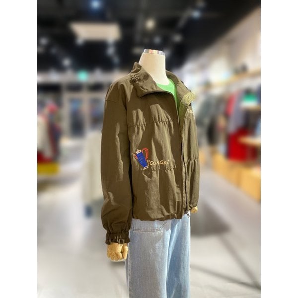 [여주점] 자수 하이넥 집업 점퍼 (BAJP14511)