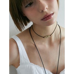 Starry Wood Leather Choker.