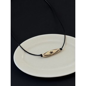 Starry Wood Leather Choker.
