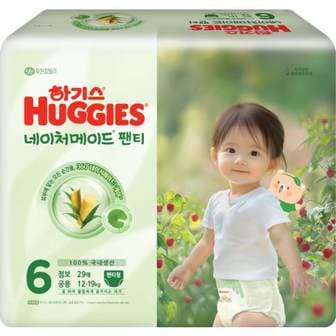 하기스 네이처메이드 팬티 6단계 공용 점보 29매