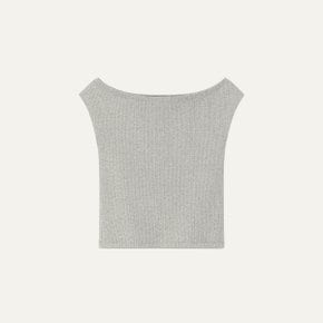 French Sleeve Jersey Top Gray