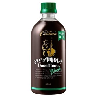  롯데 칸타타 콘트라베이스 디카페인 블랙 500ml x6PET