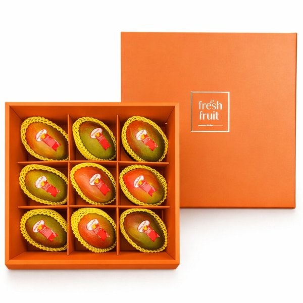 [신세계 단독] 페루산 고당도 애플망고 선물세트 4kg (9입/개당 440g내외)