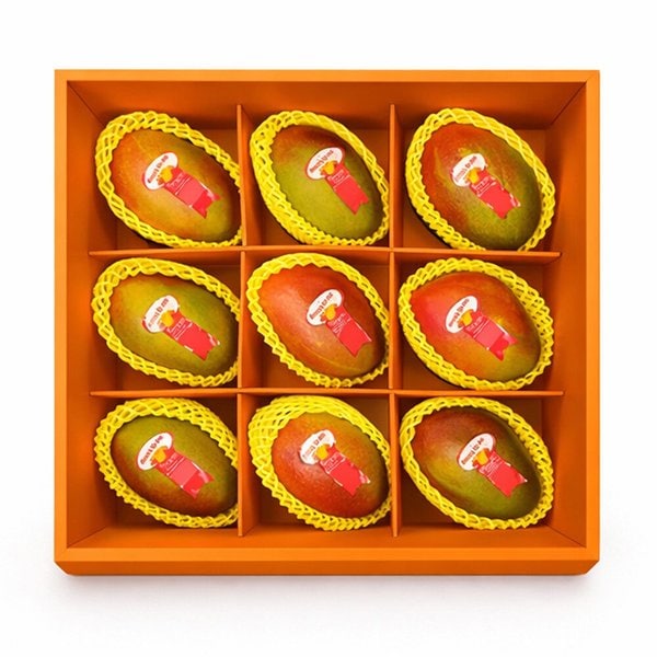 [신세계 단독] 페루산 고당도 애플망고 선물세트 4kg (9입/개당 440g내외)