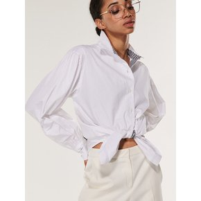 SHIRRING WHITE SHIRT