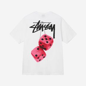 스투시 퍼지 다이스 티셔츠 화이트 Stussy Fuzzy Dice T-Shirt White