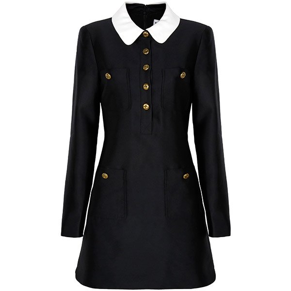 [부산점] 25SS 블랙 타페타 칼라 미니 원피스 RS25 027SB B
