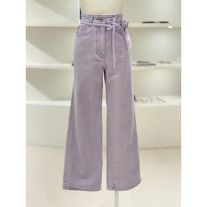 [여주점] 여성 플라워 벨티드 데님 팬츠 (D242PSA438)