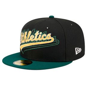 [해외] 1108965 뉴에라 모자 MLB [오클랜드 애슬레틱스] Shadow Stitch 59FIFTY Fitted Hat - Bl