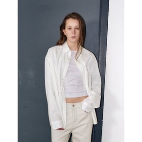 W Washed Linen Shirt_White