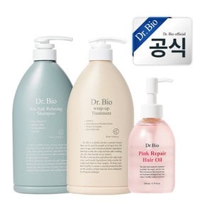 탈모케어set (씨솔트샴푸 750ml+트리트먼트750ml+헤어오일200g)