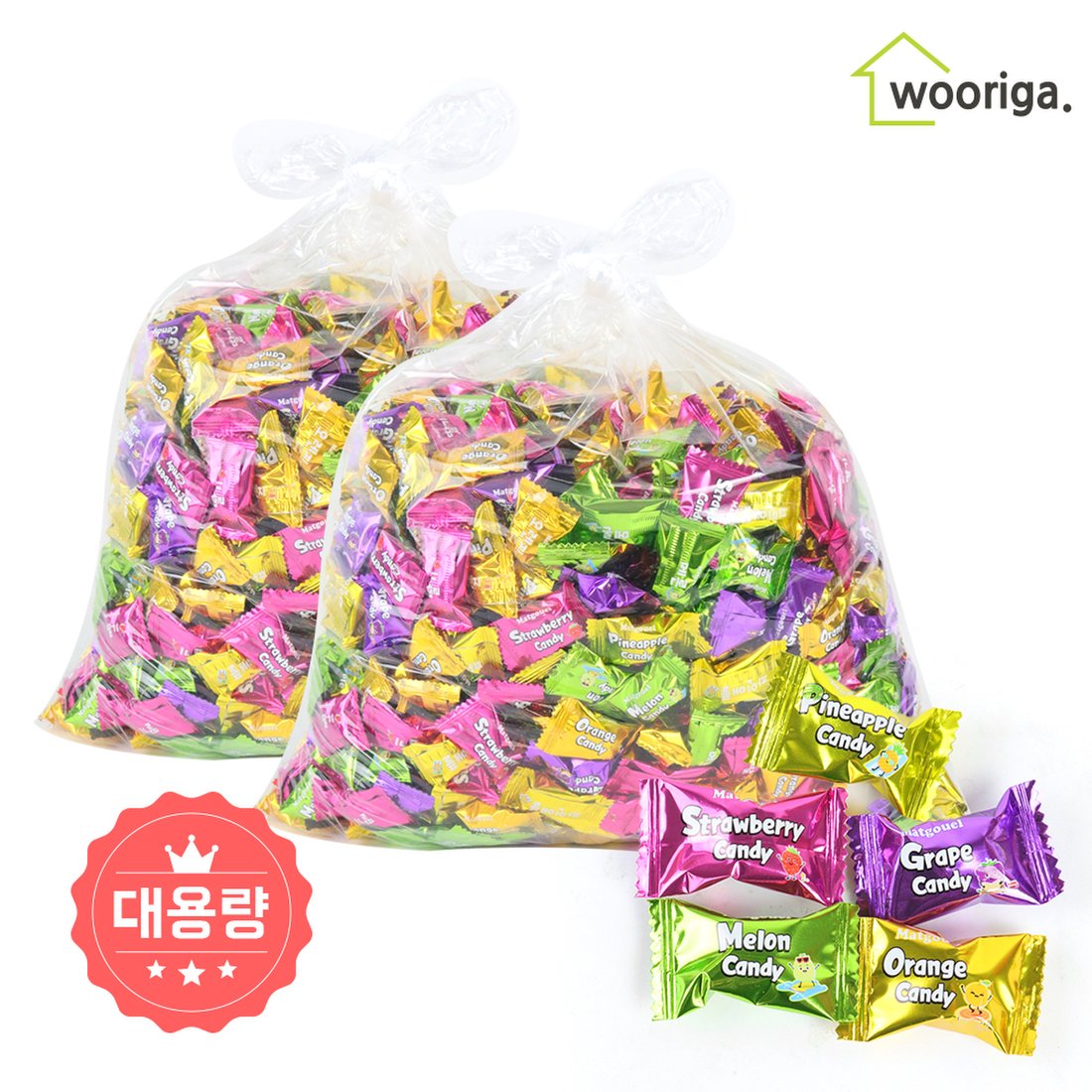 GG 후르츠맛랜드 D 4kg 2봉 대용량사탕 업소용사탕 과일종합사탕, 믿고 사는 즐거움 SSG.COM