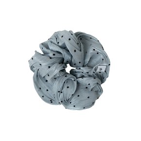 HMS001 Sheer Dot Ruffle Scrunchie