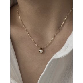 14k Heart lock necklace