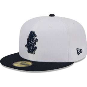 [해외] 1049122 뉴에라 모자 MLB [시카고 컵스] Optic 59FIFTY Fitted Hat - White/Navy