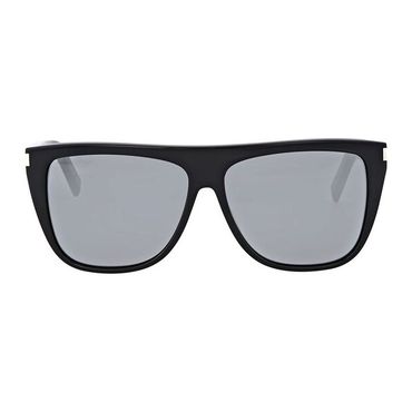 이스퀘어 4437013 Saint Laurent Grey Mirror Rectangular Uni Sunglasses