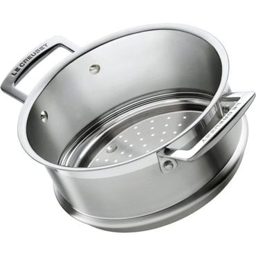  일본 르쿠르제 후라이팬0108 LE CREUSET Triple 스테인리스 스틸 Steamer 7.9 inches 20 cm 3ply