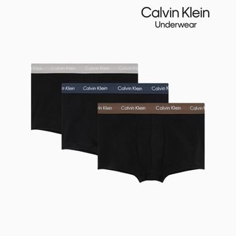 Calvin Klein Underwear 남성 EU 코튼 스트레치 로우 라이즈 트렁크 3PK U2664-Q40