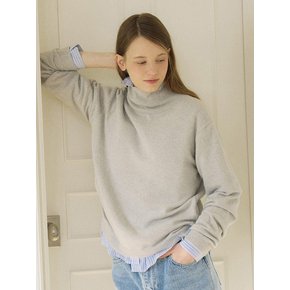 [3color][cashmere] plain knit pola 235