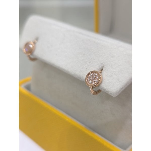 [파주점] [타이니써클P] 원터치 큐빅 귀걸이 PG 14k 250100454