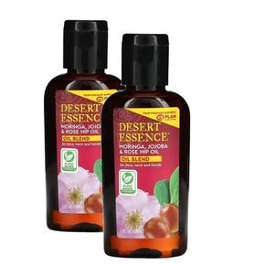 미국직구 Desert Essence 데저트에센스 모링가 호호바 로즈힙 오일 블랜드 60ml 2팩