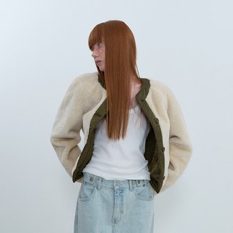 ahwe Reversible Crop Fur Jacket_IVORY