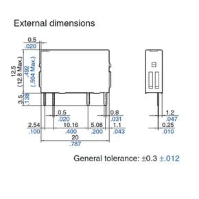 APAN3105 파워릴레이 5A 4핀 NAIS PA1a-5V 대치 Panasonic 1formA