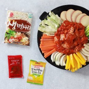 국내산 닭으로 만든 순살 춘천닭갈비 1kg + 치즈/면사...