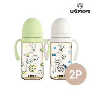 유비맘 PPSU 한정판 물만난 몽이 빨대컵 280ml 1+1