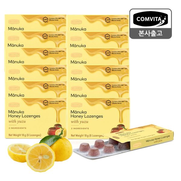 마누카 꿀캔디 로젠지 유자 6입 x 12박스